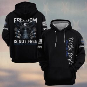 Custom Name & Station Freedom Is Not Free Blessed Are The Peacemakers Law Enforcement #DQH0551 - Hoodie