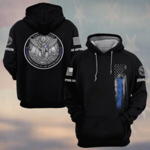 Custom Name & Station Saint Michael Patron Saint Of Law Enforcement #DQH0558 - Hoodie
