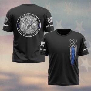 Custom Name & Station Saint Michael Patron Saint Of Law Enforcement #DQH0558 - T-shirt