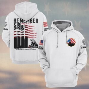 Custom Name & Department Remember 911 In Memory Of Our Fallen Heroes Firefighter #DQH0563 - Hoodie
