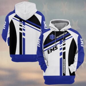 Custom Name & Department EMS Strike Line – First Response Edition #DQH0566 - Hoodie