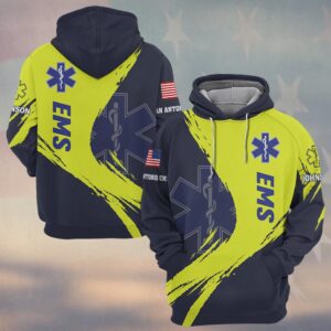 Custom Name & Department High-Vis EMS – Rapid Response Edition #DQH0567 - Hoodie