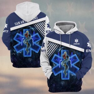 Custom Name & Department EMS Star Of Life Guardian Edition #DQH0573 - Hoodie