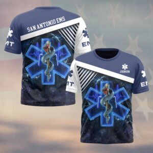 Custom Name & Department EMS Star Of Life Guardian Edition #DQH0573 - T-shirt