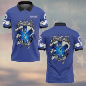 Custom Name & Department EMS Lifeline Guardian On Call For Life #DQH0574 - Polo