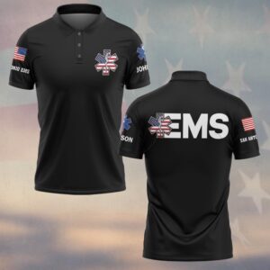 Custom Name & Department American EMS Core #DQH0578 - Polo