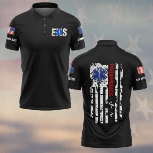 Custom Name & Department Paramedic Duty Line EMS #DQH0579 - Polo