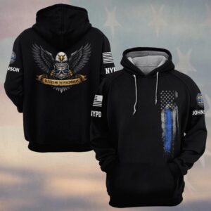 Custom Name & Station Law Enforcement Eagle Blessed Are The Peacemakers #DQH0603 - Hoodie