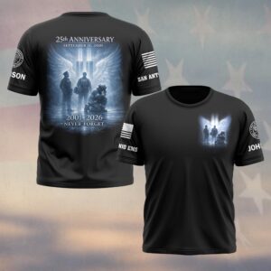 Custom Name & Department Never Forget 25th Anniversary 911 First Responders #DQH0609 - T-shirt