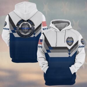 Custom Name & Station Back The Blue Protect With Honor Serve With Pride #DQH0616 - Hoodie