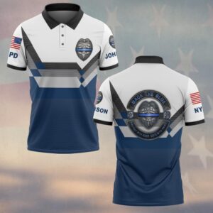 Custom Name & Station Back The Blue Protect With Honor Serve With Pride #DQH0616 - Polo