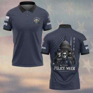 Custom Name & Station Law Enforcement Officers National Police Week Never Forgotten #DQH0620 - Polo