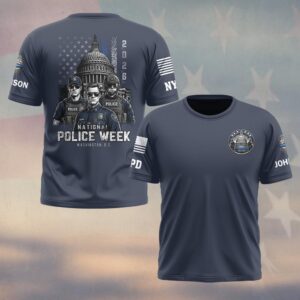 Custom Name & Station Law Enforcement Officers National Police Week Never Forgotten #DQH0620 - T-shirt