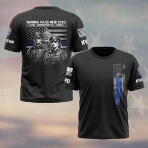 Custom Name & Station Law Enforcement Officers National Police Week 2026 #DQH0621 - T-shirt