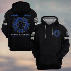 Custom Name & Station In Honor Of The Fallen We Will Never Forget Law Enforcement Memorial #DQH0632 - Hoodie