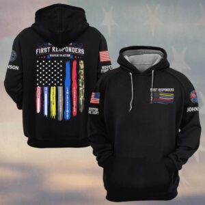 Custom Name & Department First Responders Bravery In Action #DQH0637 - Hoodie