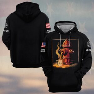Custom Name & Department Fueled By Fire Coffee Firefighter #DQH0644 - Hoodie