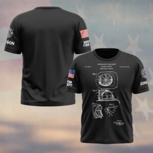 Custom Name & Department Fireman Helmet Blueprint Firefighter #DQH0649 - T-shirt