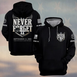 Custom Name & Department We Carry the Weight September 11 Never Forget First Responders #DQH0653 - Hoodie