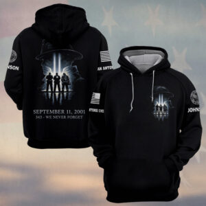 Custom Name & Department First Responders 343 September 11 Never Forget First Responders #DQH0654 - Hoodie
