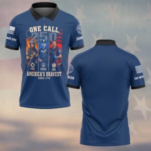 Custom Name & Department One Call – America’s Bravest 250 First Responders #DQH0672 - Polo