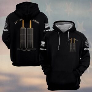 Custom Name & Department First Responders 9/11 25th Anniversary Twin Towers Forever #DQH0685 - Hoodie