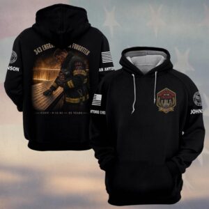 Custom Name & Department First Responders 9/11 25th Anniversary Wall of the Fallen Heroes #DQH0687 - Hoodie