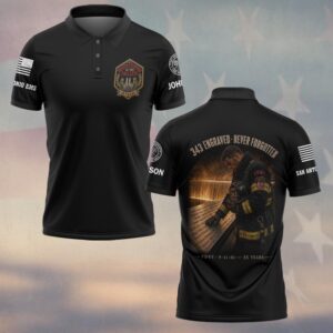 Custom Name & Department First Responders 9/11 25th Anniversary Wall of the Fallen Heroes #DQH0687 - Polo