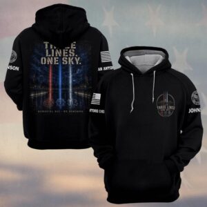 Custom Name & Department Three Lines One Sky First Responders Memorial #DQH0704 - Hoodie