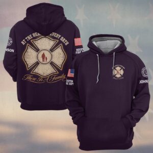 Custom Name & Dept At The Heart Of Every Oath There Is A Family Firefighter Fathers Day #DQH0722 - Hoodie