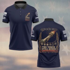Custom Name & Department First Responders The Torch Still Burns USA 250 #DQH0729 - Polo