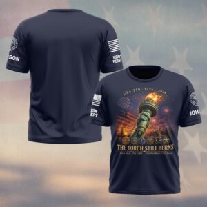 Custom Name & Department First Responders USA 250 Still Answering 250 Years Eagle #DQH0734 - T-shirt