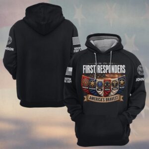 Custom Name & Department First Responders USA 250 United We Answer America's Bravest #DQH0761 - Hoodie