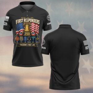 Custom Name & Department First Responders USA 250 Freedom's First Line #DQH0764 - Polo
