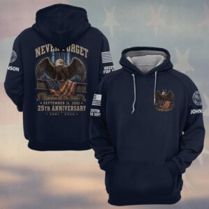 Custom Name & Department First Responders 9/11 25 Years Anniversary Guardian Of The Fallen #DQH0774 - Hoodie
