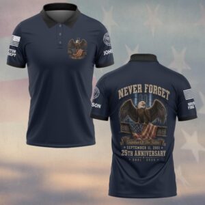 Custom Name & Department First Responders 9/11 25 Years Anniversary Guardian Of The Fallen #DQH0774 - Polo