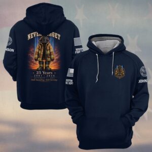 Custom Name & Department First Responders 9/11 25 Years Anniversary Still Standing Still Serving #DQH0778 - Hoodie