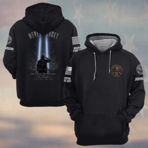 Custom Name & Department First Responders 9/11 25 Years Anniversary One Nation We Remember #DQH0779 - Hoodie