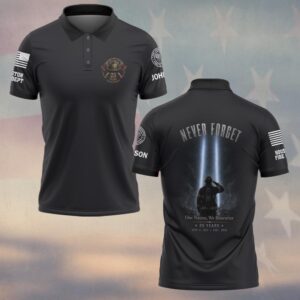 Custom Name & Department First Responders 9/11 25 Years Anniversary One Nation We Remember #DQH0779 - Polo
