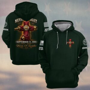 Custom Name & Department First Responders 9/11 25 Years Anniversary Woven Of Sacrifice #DQH0780 - Hoodie