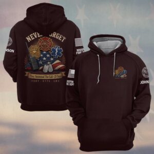 Custom Name & Department First Responders 9/11 25 Years Anniversary They Answered The Call #DQH0790 - Hoodie