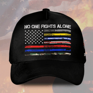Custom Name First Responders No One Fights Alone #DQH0796 - Hat All Over Printed
