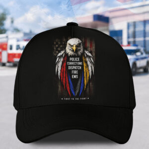 Custom Name Eagle First Responders #DEP003 - Hat All Over Printed