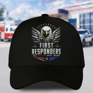Custom Name Eagle First Responders #DEP004 - Hat All Over Printed