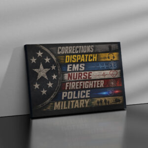 First Responders Star Flag #DEPT007 - Canvas 24X36 inches