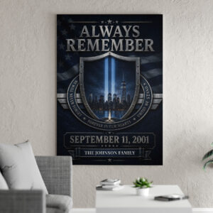 Custom Name Always Remember United We Stand #DEPT011 - Canvas 16x24 inches