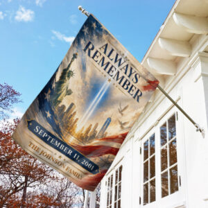Custom Name Always Remember #DEPT012 - Canvas Flag