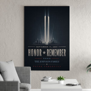 Custom Name Honor & Remember #DEPT014 - Canvas 24X36 inches