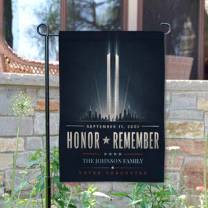 Custom Name Honor & Remember #DEPT014 - Garden Flag