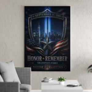 Custom Name Honor & Remember Never Forgotten #DEPT015 - Canvas 24X36 inches
